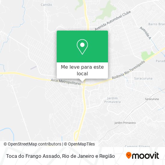 Toca do Frango Assado mapa