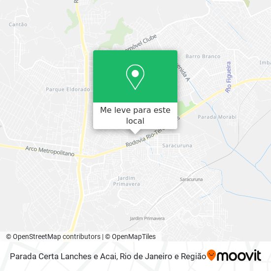 Parada Certa Lanches e Acai mapa