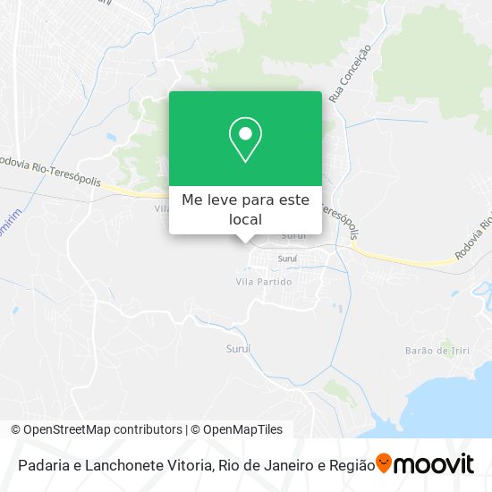 Padaria e Lanchonete Vitoria mapa