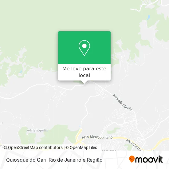 Quiosque do Gari mapa