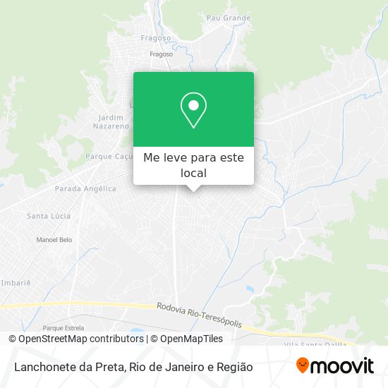 Lanchonete da Preta mapa