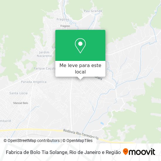 Fabrica de Bolo Tia Solange mapa