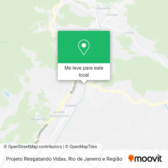 Projeto Resgatando Vidas mapa