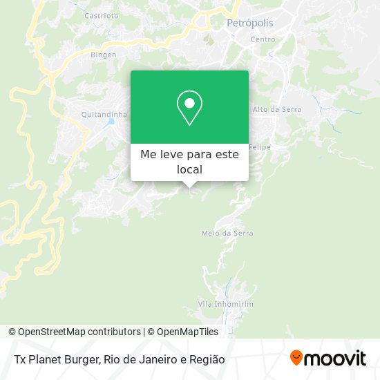 Tx Planet Burger mapa