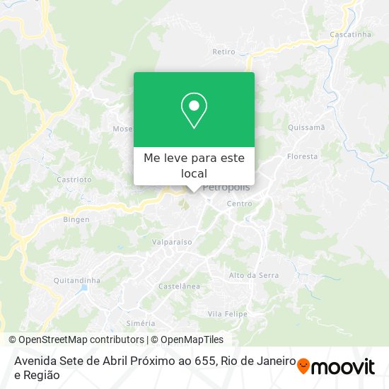 Avenida Sete de Abril Próximo ao 655 mapa