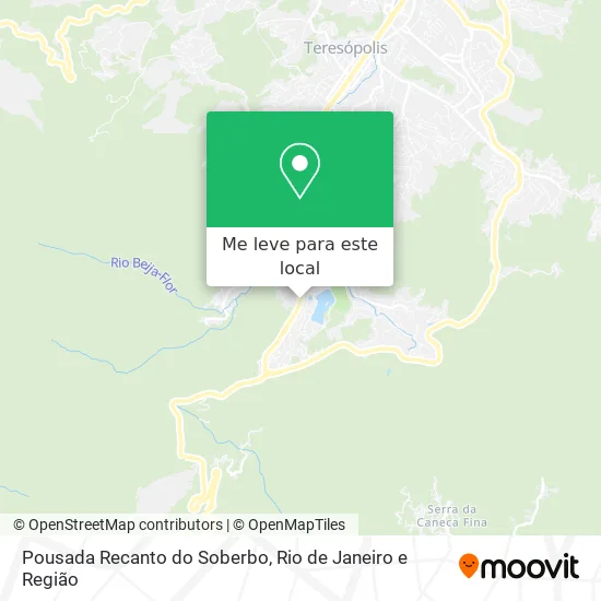 Pousada Recanto do Soberbo mapa