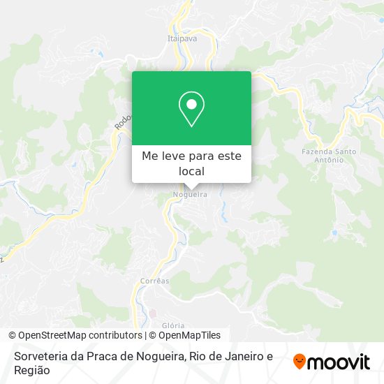 Sorveteria da Praca de Nogueira mapa