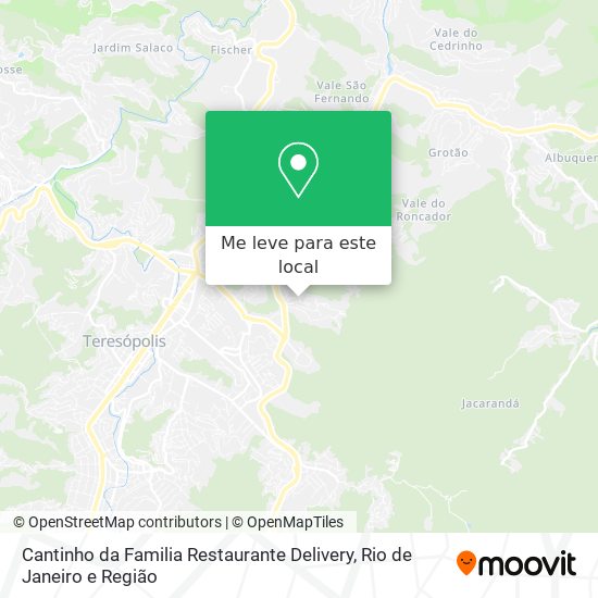 Cantinho da Familia Restaurante Delivery mapa