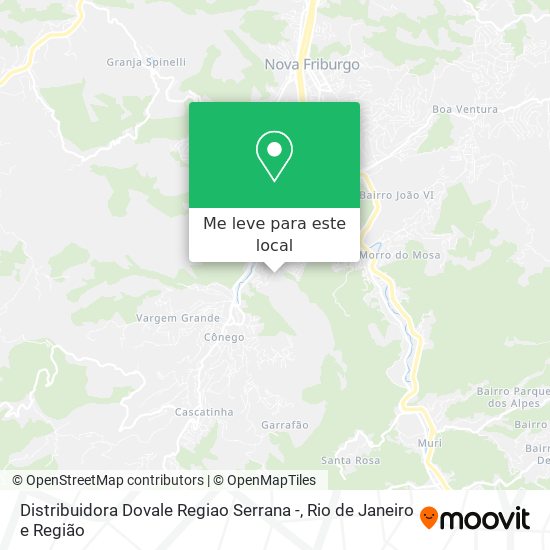 Distribuidora Dovale Regiao Serrana - mapa