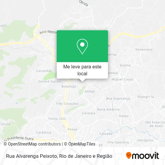 Rua Alvarenga Peixoto mapa