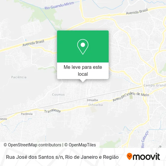 Rua José dos Santos s/n mapa