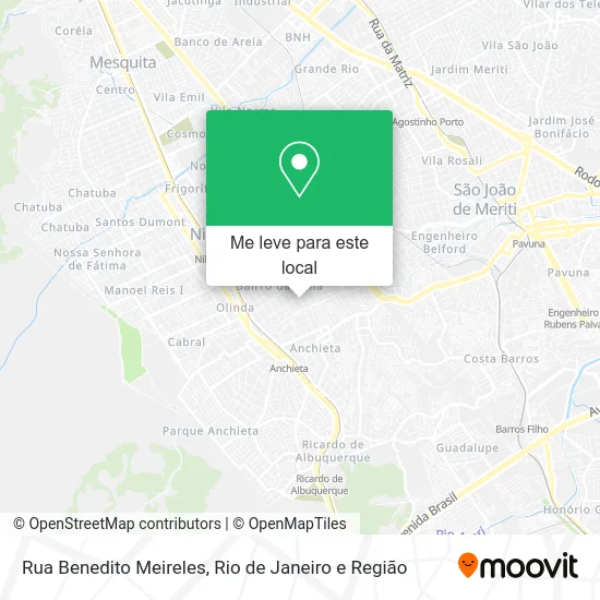 Rua Benedito Meireles mapa