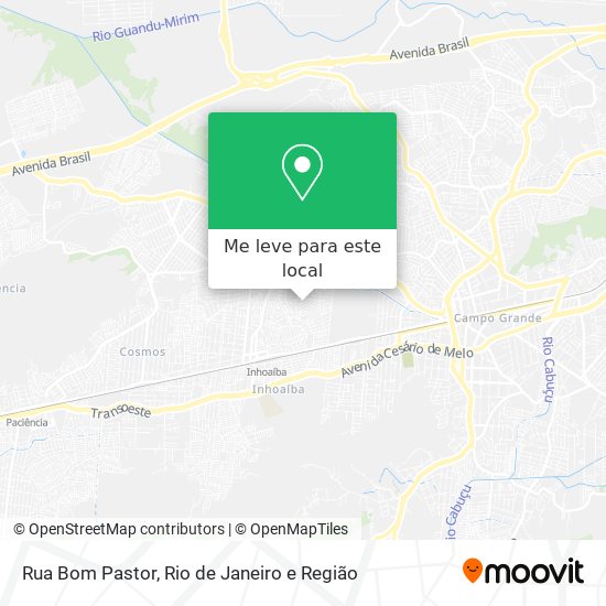 Rua Bom Pastor mapa