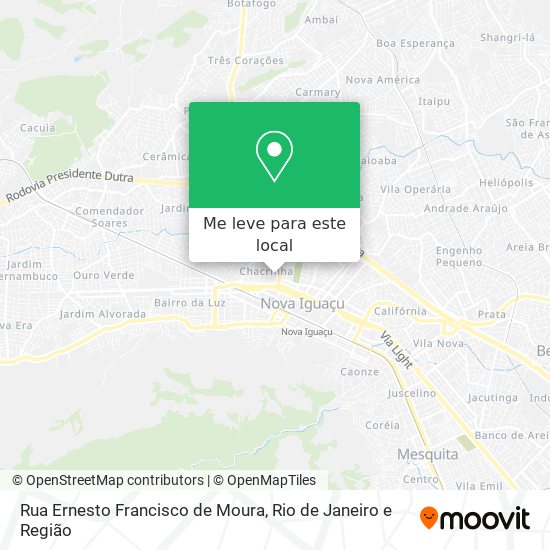 Rua Ernesto Francisco de Moura mapa