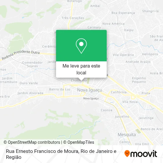 Rua Ernesto Francisco de Moura mapa