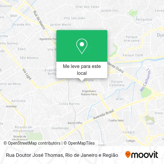 Rua Doutor José Thomas mapa