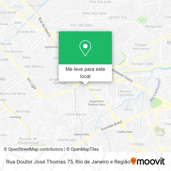 Rua Doutor José Thomas 75 mapa