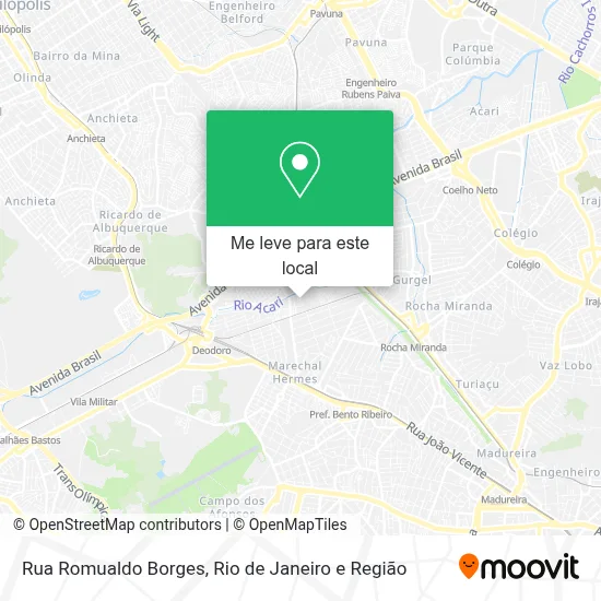 Rua Romualdo Borges mapa