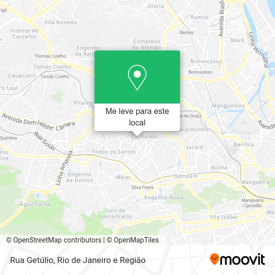 Rua Getúlio mapa