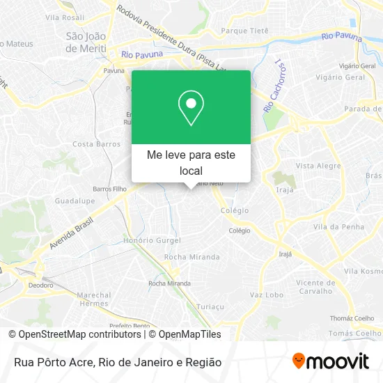 Rua Pôrto Acre mapa