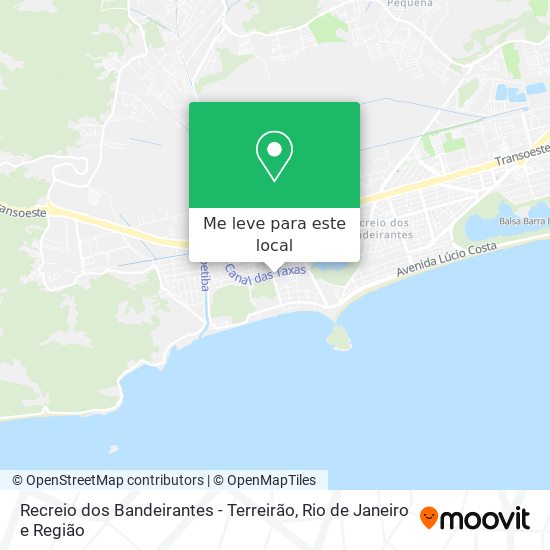 Recreio dos Bandeirantes - Terreirão mapa