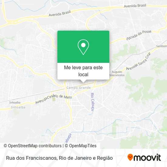 Rua dos Franciscanos mapa
