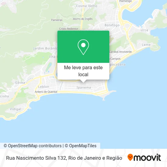 Rua Nascimento Silva 132 mapa
