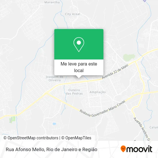 Rua Afonso Mello mapa