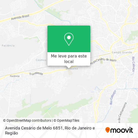 Avenida Cesário de Melo 6851 mapa