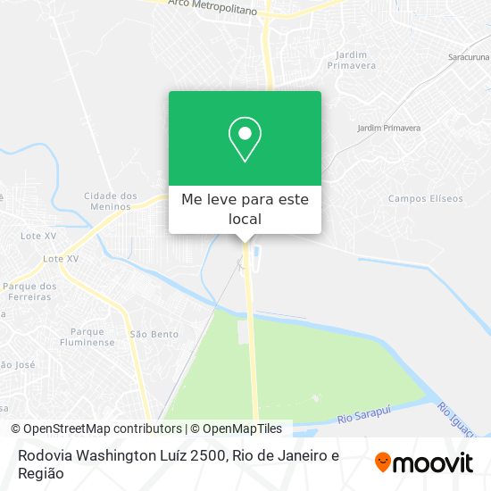 Rodovia Washington Luíz 2500 mapa