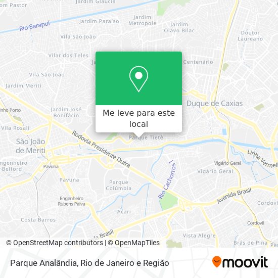 Parque Analândia mapa