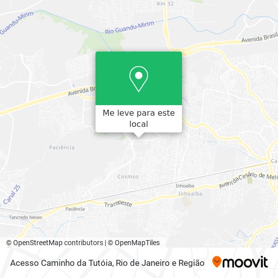 Acesso Caminho da Tutóia mapa