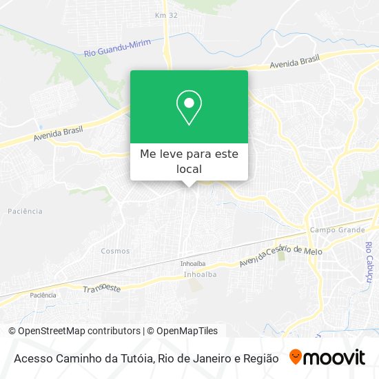Acesso Caminho da Tutóia mapa