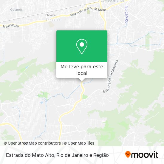 Estrada do Mato Alto mapa