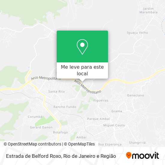 Estrada de Belford Roxo mapa