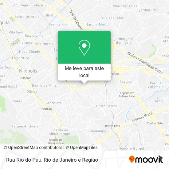 Rua Rio do Pau mapa