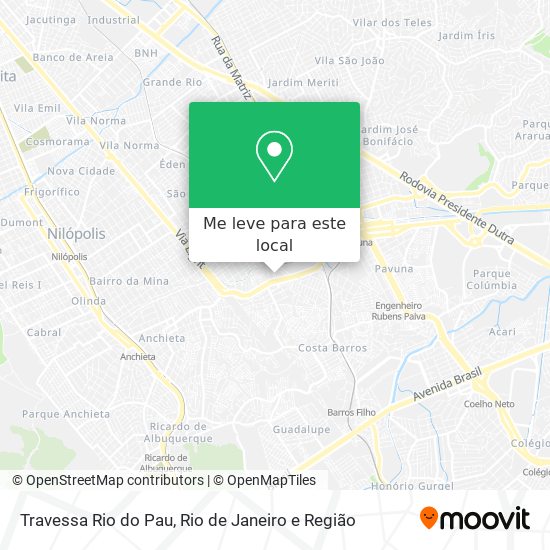 Travessa Rio do Pau mapa