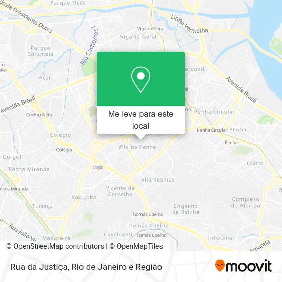 Rua da Justiça mapa