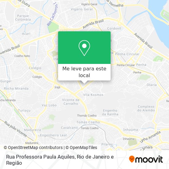 Rua Professora Paula Aquiles mapa
