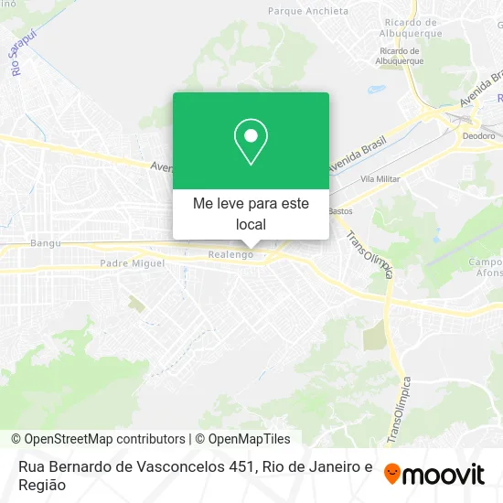 Rua Bernardo de Vasconcelos 451 mapa