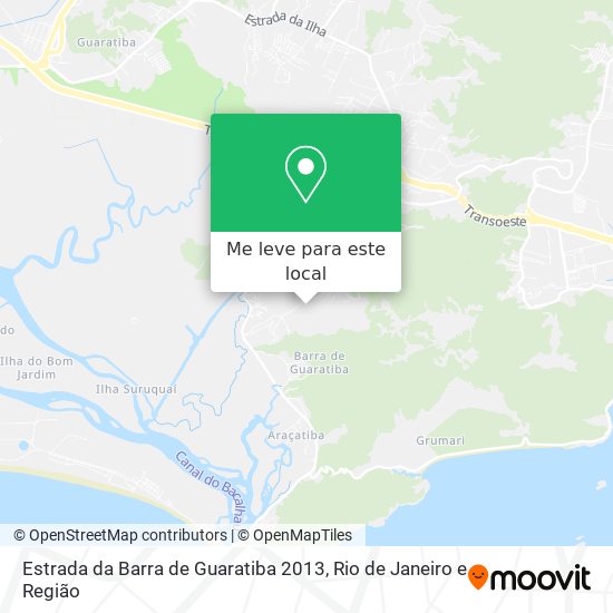 Estrada da Barra de Guaratiba 2013 mapa