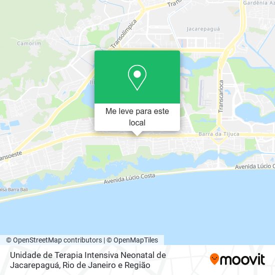 Unidade de Terapia Intensiva Neonatal de Jacarepaguá mapa