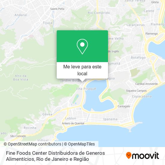 Fine Foods Center Distribuidora de Generos Alimentícios mapa