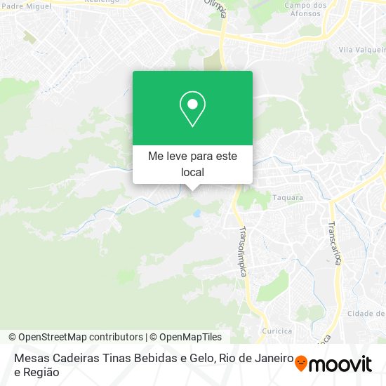 Mesas Cadeiras Tinas Bebidas e Gelo mapa