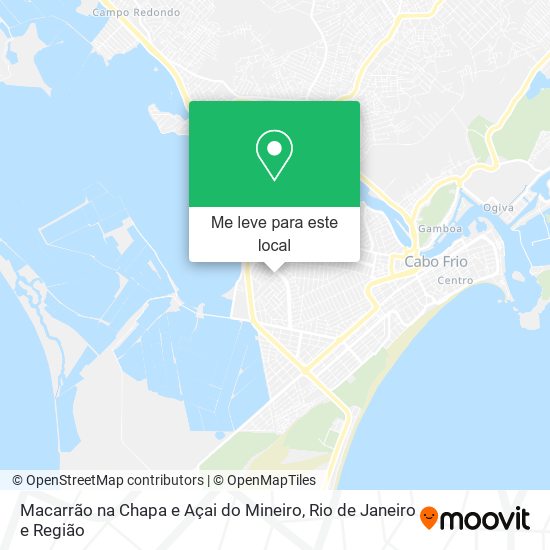 Macarrão na Chapa e Açai do Mineiro mapa