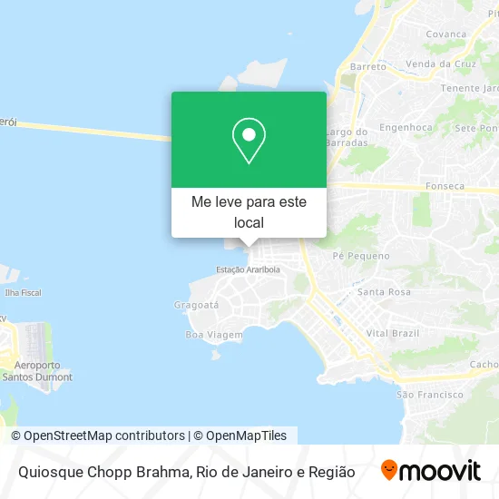 Quiosque Chopp Brahma mapa