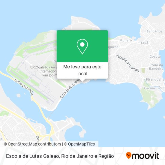 Escola de Lutas Galeao mapa