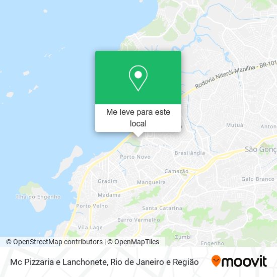 Mc Pizzaria e Lanchonete mapa