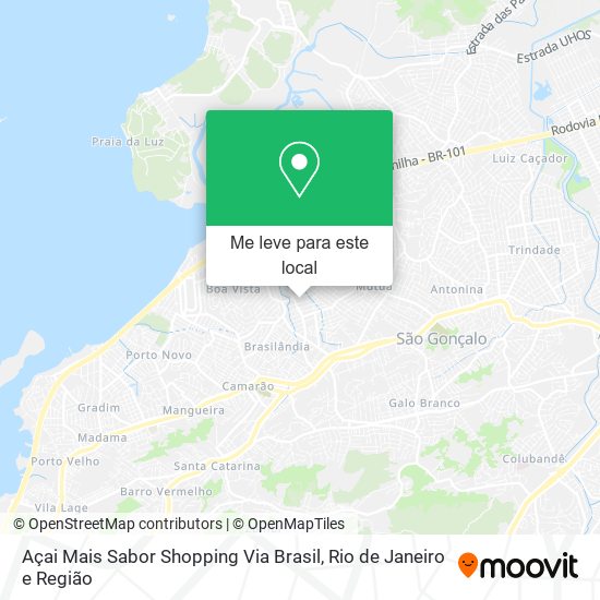 Açai Mais Sabor Shopping Via Brasil mapa