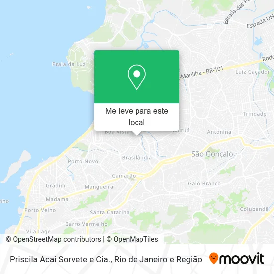 Priscila Acai Sorvete e Cia. mapa